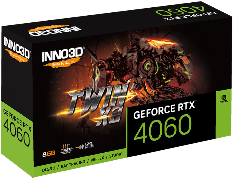 INNO3D nVidia GeForce RTX 4060 TWIN X2 8GB GDDR6 Graphics Card