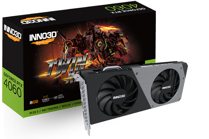 INNO3D nVidia GeForce RTX 4060 TWIN X2 8GB GDDR6 Graphics Card